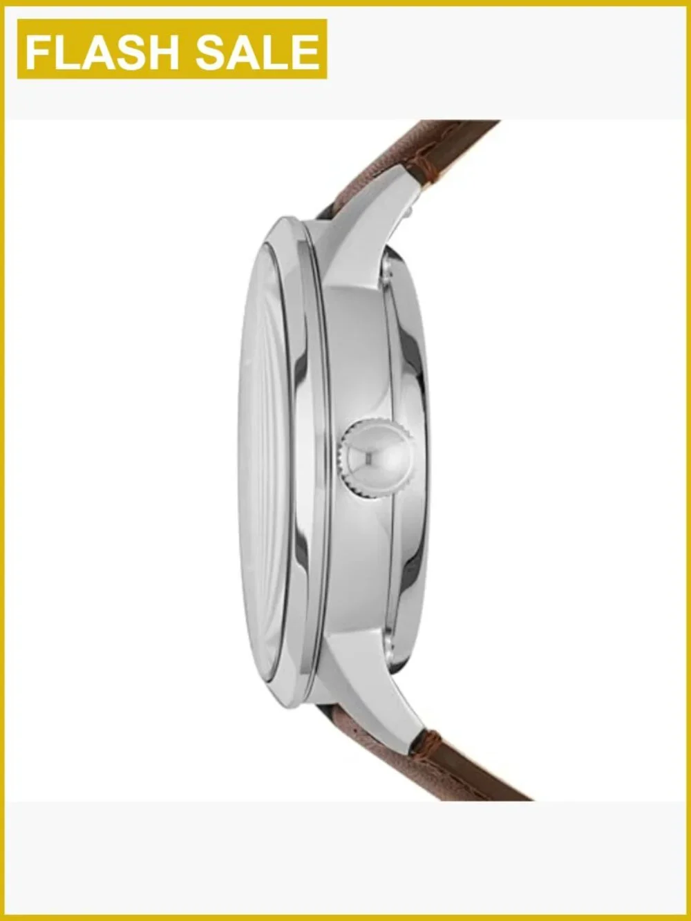 Men's Automatic Skeleton Watch 44mm Leather Strap Self-Winding